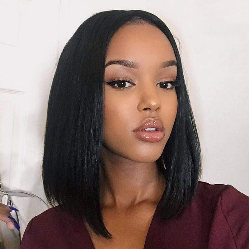 13X4 Lace Front Wig Straight Short Bob Wig Human Hair Lace Closure Wig for  Women | eBay